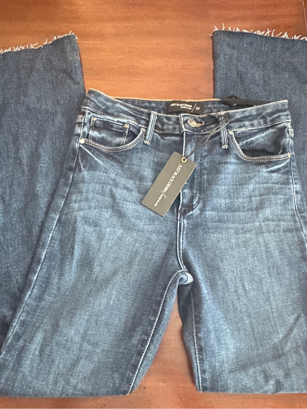Just Black Women's Dark Blue Wide Leg Flare Jeans